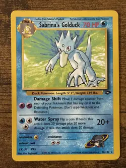 Pokemon TCG Sabrina's Golduck Gym Challenge, Rare Card 30/132 - Image 1