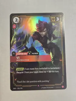 VI Destructive Rare Foil League Of Legends Riftbound: Origins Card OGN-036 NM/M - Image 1