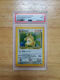 Pokemon PSA 9 MINT 1999 Kangaskhan No Symbol Error Jungle Holo Card - Image 1