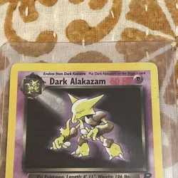 Pokemon TCG Dark Alakazam Team Rocket 1/82 Holo Unlimited Holo Rare Card - Image 3