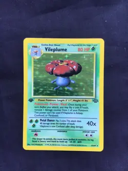 Pokemon Cards: Jungle 1st Edition Rare Holo: Vileplume 15/64 - Image 1
