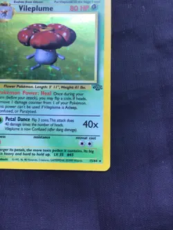 Pokemon Cards: Jungle 1st Edition Rare Holo: Vileplume 15/64 - Image 5