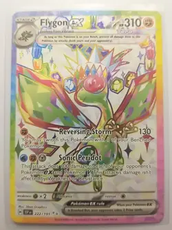Pokemon TCG Flygon EX Holo Ultra Rare Card Sv08: Surging Sparks 222/191 - Image 1