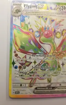 Pokemon TCG Flygon EX Holo Ultra Rare Card Sv08: Surging Sparks 222/191 - Image 2