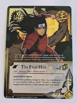 Naruto CCG - The First Hokage N-612 - Super Rare Card - Near Mint - 1st Edition - Image 1