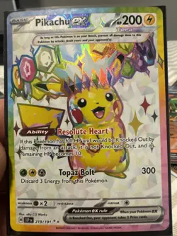 Pikachu ex 219/191 - Surging Sparks Ultra Rare Pokemon TCG - NM Card - Image 1
