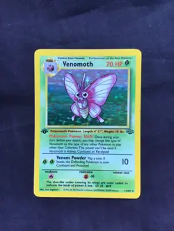 Pokemon Cards: Jungle 1st Edition Rare Holo: Venomoth 13/64 - Image 1