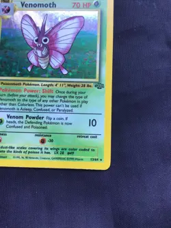 Pokemon Cards: Jungle 1st Edition Rare Holo: Venomoth 13/64 - Image 5