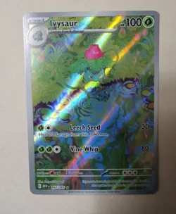 Pokemon TCG Ivysaur Scarlet Violet-151 Holo Card 167/165 IR English NM - Image 3