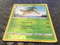 POKEMON CARD GOGOAT 018/185 Reverse Holo Vivid Voltage 2020 - Image 2