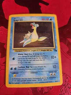 MP Lapras Holo Ultra Rare 10/62 Fossil Pokemon Card - Image 1