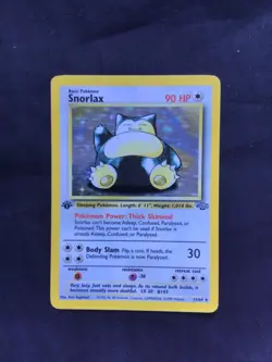 Pokemon Cards: Jungle 1st Edition Rare Holo: Snorlax 11/64 - Image 1