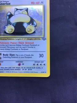 Pokemon Cards: Jungle 1st Edition Rare Holo: Snorlax 11/64 - Image 5