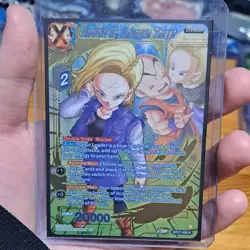 Bandai Dragon Ball Super Card Game Android 18 Unknown Threat BT27 Foil Unison B. - Image 1