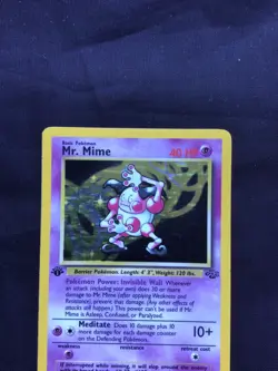 Pokemon Cards: Jungle 1st Edition Rare Holo: Mr. Mime 6/64 - Image 2