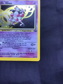 Pokemon Cards: Jungle 1st Edition Rare Holo: Mr. Mime 6/64 - Image 5