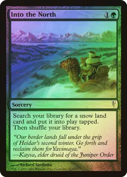 NM FOIL MTG Into The North Coldsnap #111 Magic Card Snow Land - Image 1