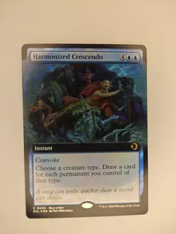 Harmonized Crescendo (Extended Art) Foil Buy-a-Box Promo Lorwyn Eclipsed MTG NM - Image 1