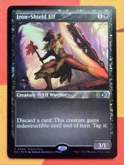 Magic MTG - Iron-Shield Elf - FOIL [Promo Pack] (0404) Lorwyn Eclipsed NM - Image 1