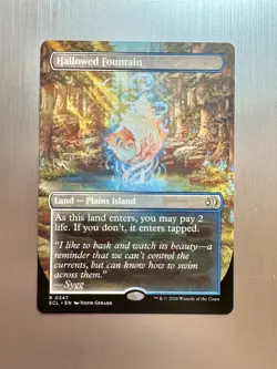 Hallowed Fountain - 347 - MTG: Lorwyn Eclipsed -Reversible Shockland -Borderless - Image 1