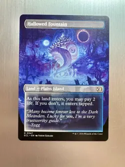 Hallowed Fountain - 347 - MTG: Lorwyn Eclipsed -Reversible Shockland -Borderless - Image 2