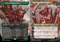 1x Grist, Voracious Larva // Grist, the Plague Swarm ~~ Borderless - Textured Fo - Image 1