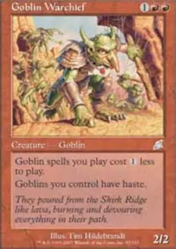 MTG Goblin Warchief, Scourge, Damaged, English - Image 1