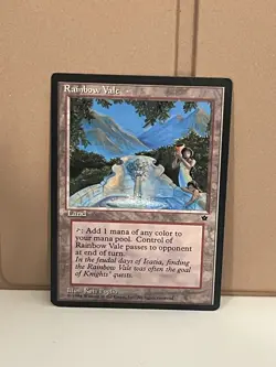Rainbow Vale- MTG Fallen Empires - RARE Near Mint, Magic The Gathering CCG - Image 1