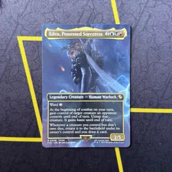 Edea Possessed Sorceress M 448 MTG Final Fantasy BORDERLESS Magic The Gathering - Image 1