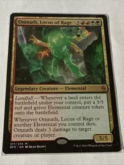 Magic: The Gathering Omnath, Locus of Rage 217/274 Battle for Zendikar Edition - Image 1