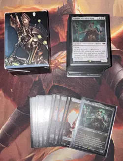 Warhammer 40k Commander Deck Necron Dynasty Nm Sleeved Mtg Complete - Image 1
