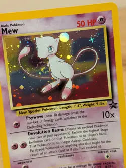 2000 Mew Holofoil WOTC Black Star Promo #9 Vtg Pokemon Psychic LP-NM SWIRL - Image 2