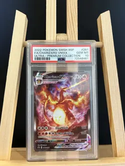 PSA 10 - 2022 POKEMON SWSH BLACK STAR PROMO #261 FULL ART/CHARIZARD VMAX - Image 1
