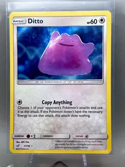 Pokemon TCG Ditto 17/18 Detective Pikachu Holo Rare NM - Image 1