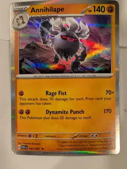 Annihilape 047/091 Paldean Fates Pokemon Holo Foil Rare Nice! - Image 1