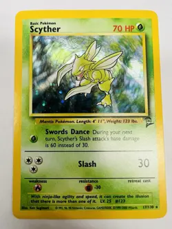 Pokemon TCG Scyther #17 2000 Base Set 2 Holo Foil Rare Great Condition - Image 1