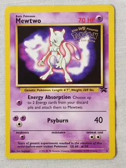 NM Mewtwo - Normal #3 Warner Bros Movie Black Star Promo Pokemon TCG - Image 1