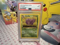 PSA 9 1st Edition WEEZING #45 Pokemon Fossil VINTAGE 1999 - Image 1