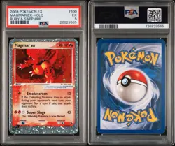 2003 POKEMON EX RUBY & SAPPHIREMAGMAR EX-HOLO 100 PSA 5 - Image 3