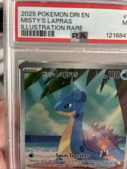 2025 Pokemon TCG Destined Rivals Misty’s Lapras 194 Illustration Rare PSA 9 - Image 2