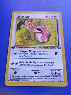 Pokemon TCG Lickitung Jungle 38/64 Regular 1st Edition Uncommon - Image 2