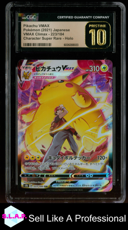 PIKACHU VMAX POKEMON TCG 223/184 2021 VMAX CLIMAX VMAX JAPANISCH CGC PRISTINE 10 - Image 1