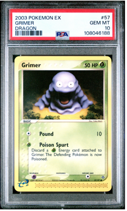 2003 Pokemon EX Grimer 57/97 Dragon Regular PSA 10 GEM MT - Image 1