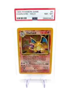 Pokemon TCG Charizard Base Set 4/102 Unlimited PSA 8 - Image 1