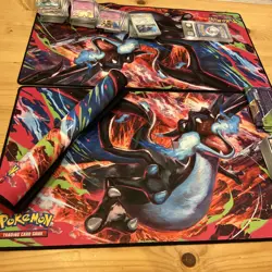 Pokemon TCG Mega Evolution Charizard X EX UPC Playmat Play Mat - Image 5