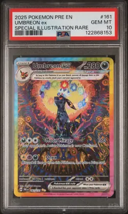 2025 POKEMON PRE EN-PRISMATIC EVOLUTIONS #161 UMBREON EX PSA 10 - Image 1