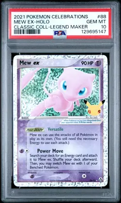 2021 POKEMON CELEBRATIONS CLASSIC COLL #88 MEW EX-HOLO PSA 10 - Image 1