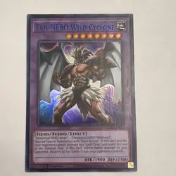 Yugioh Evil HERO Wild Cyclone LDS3-EN030 Ultra Rare (Blue) 1st Edition NM - Image 1