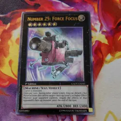 Yugioh Number 25 Force Focus Ultimate Rare GAOV-EN045 1st edition LP/NM - Image 1