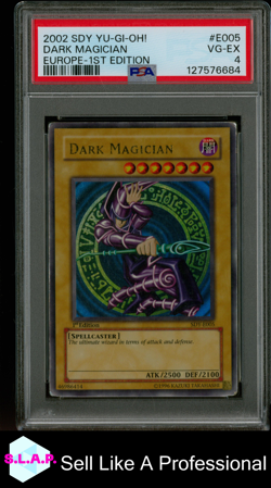 DARK MAGICIAN EUROPE-1ST EDITION YU-GI-OH! STARTER DECK: YUGI 2002 E005 PSA 4 - Image 1